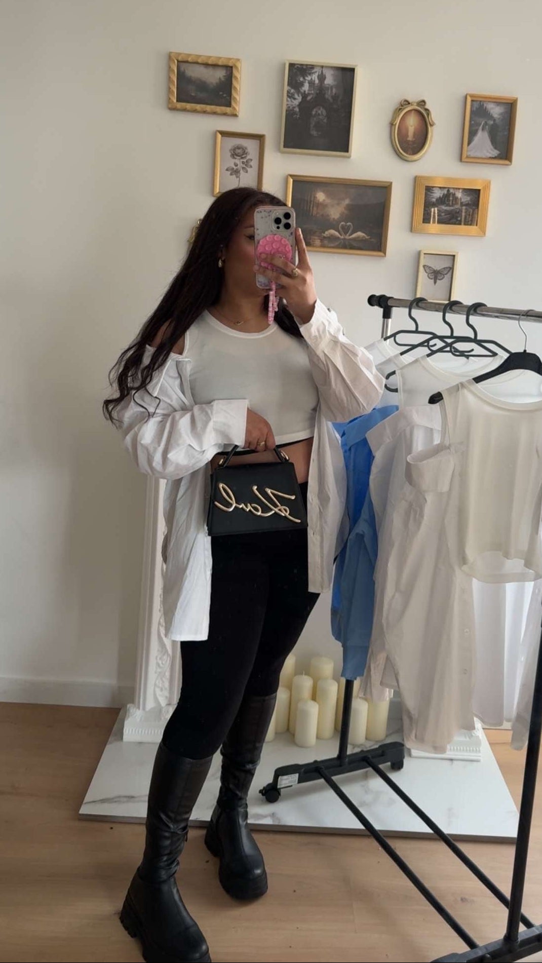 Chemise & crop top BLANC