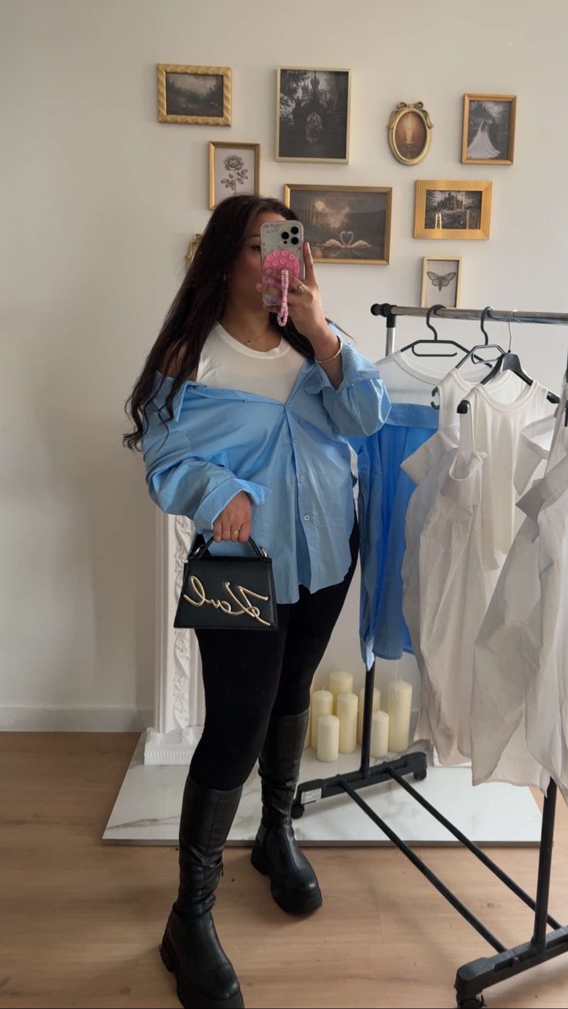 Chemise & crop top BLEU