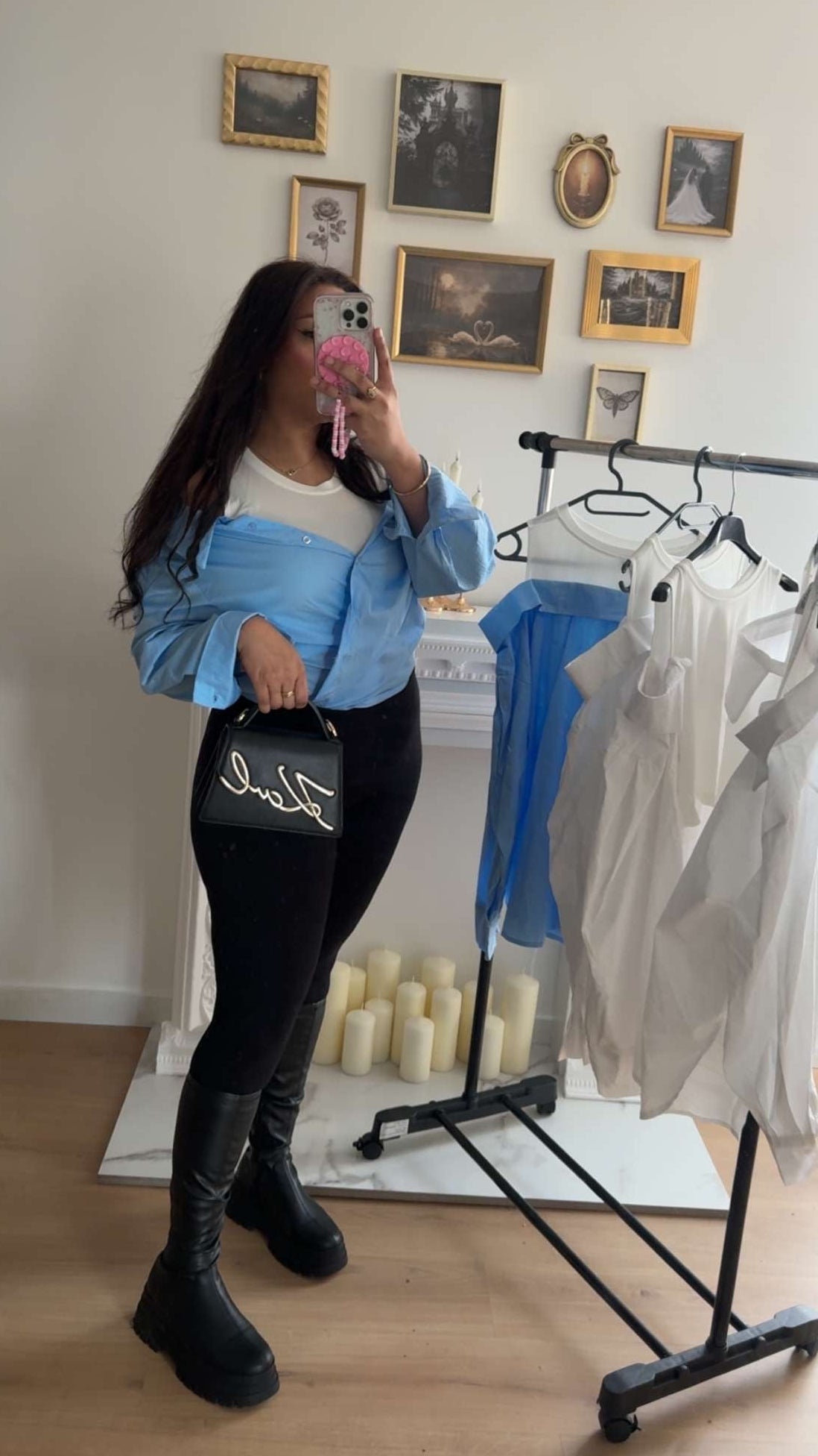 Chemise & crop top BLEU