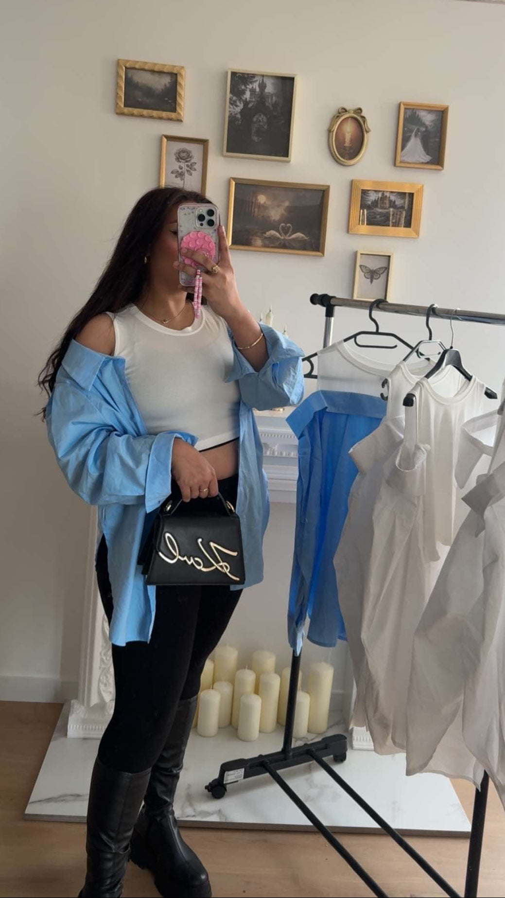 Chemise & crop top BLEU