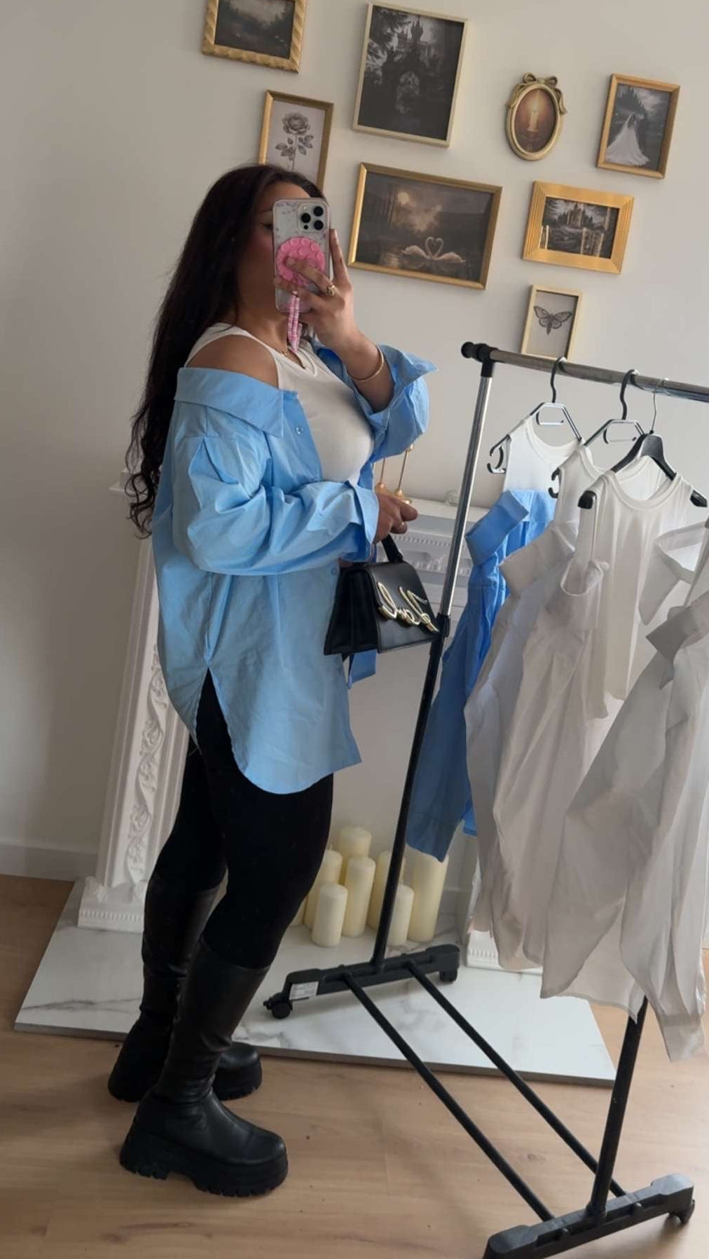 Chemise & crop top BLEU