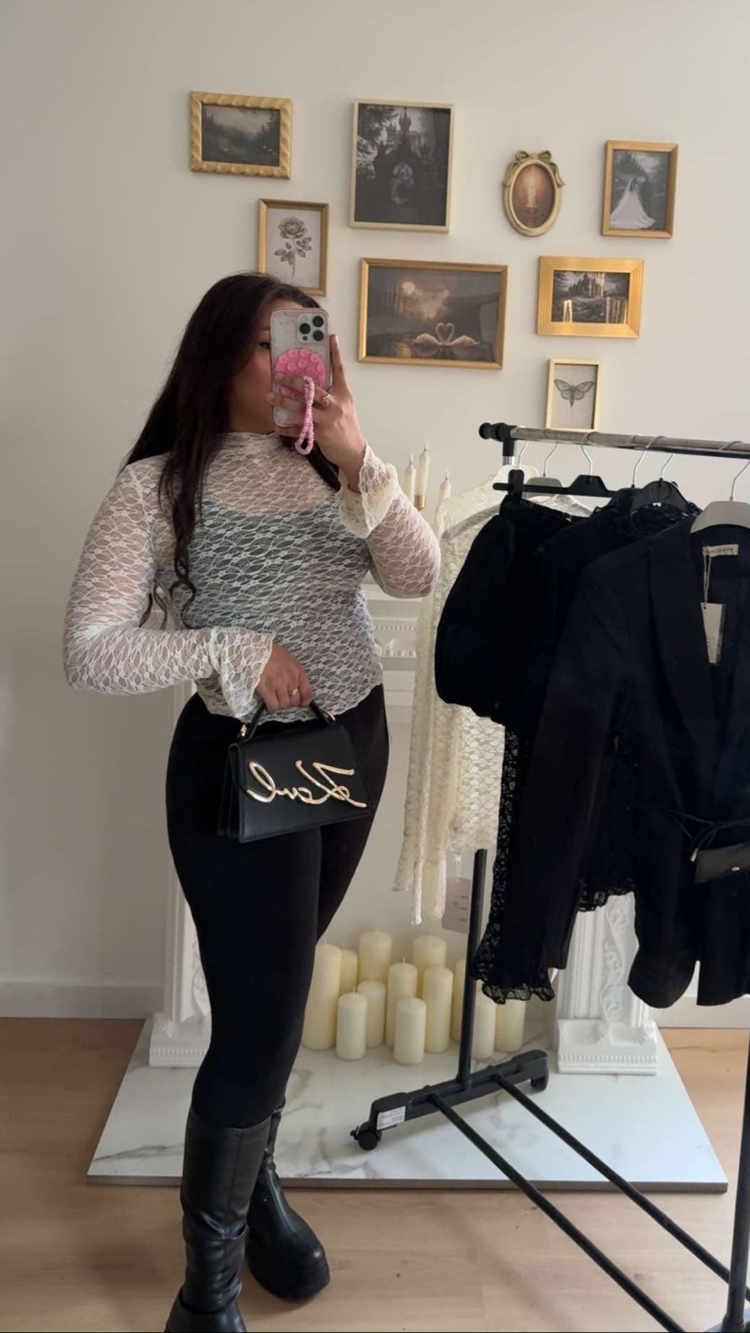 Pull à dentelle BLANC ECRU