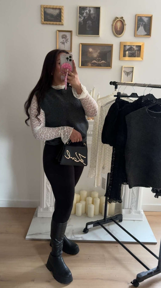 Pull sans manche GRIS