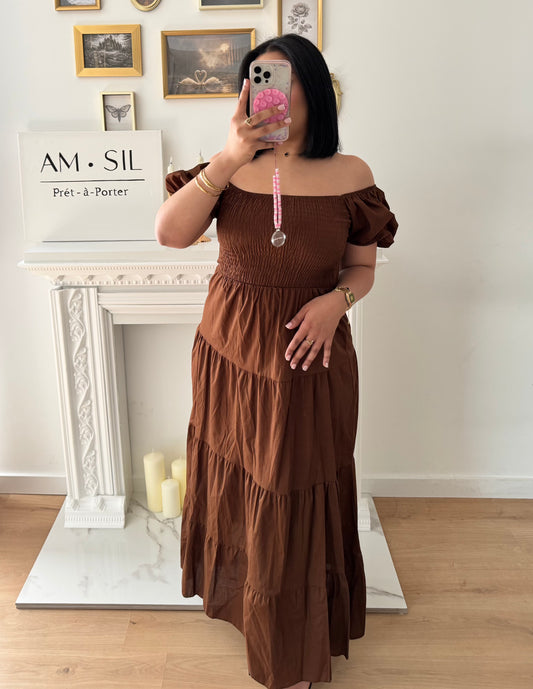 Robe princesse MARRON