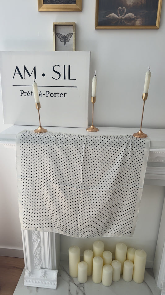 Foulard à pois BLANC